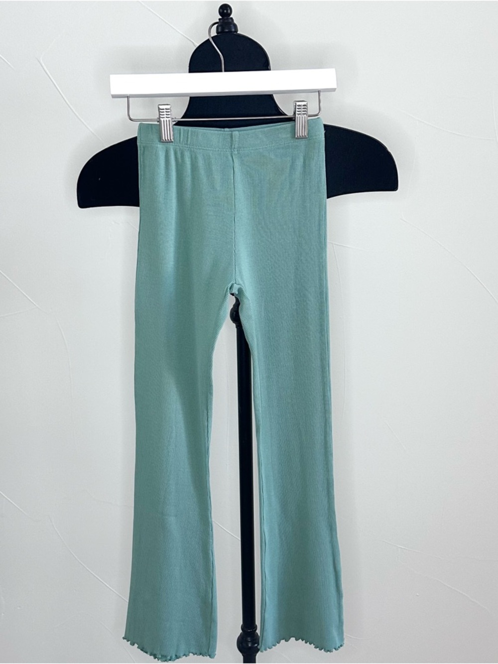 Mayoral- Sage Green Knit Flared Leggings, Size 9